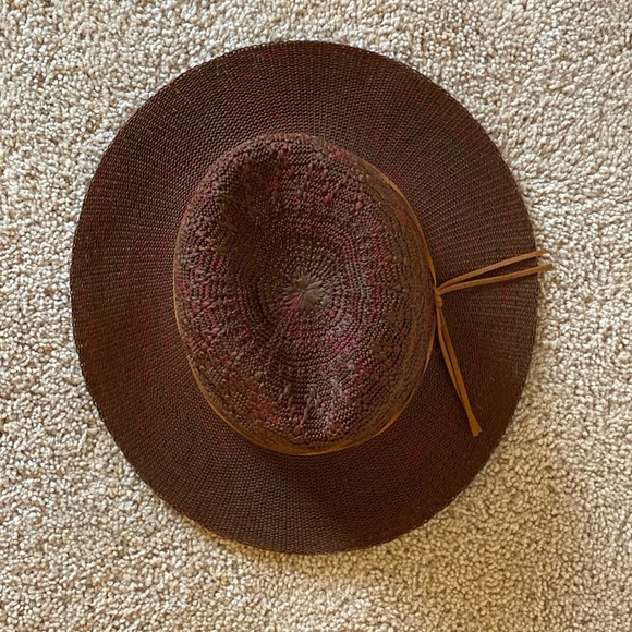 Free People Montana Woven Rancher in Burgundy Red Wine - Picture 4 of 10